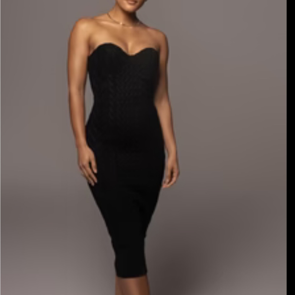 JLux Label BLACK SHADES OF YOU BUSTIER DRESS